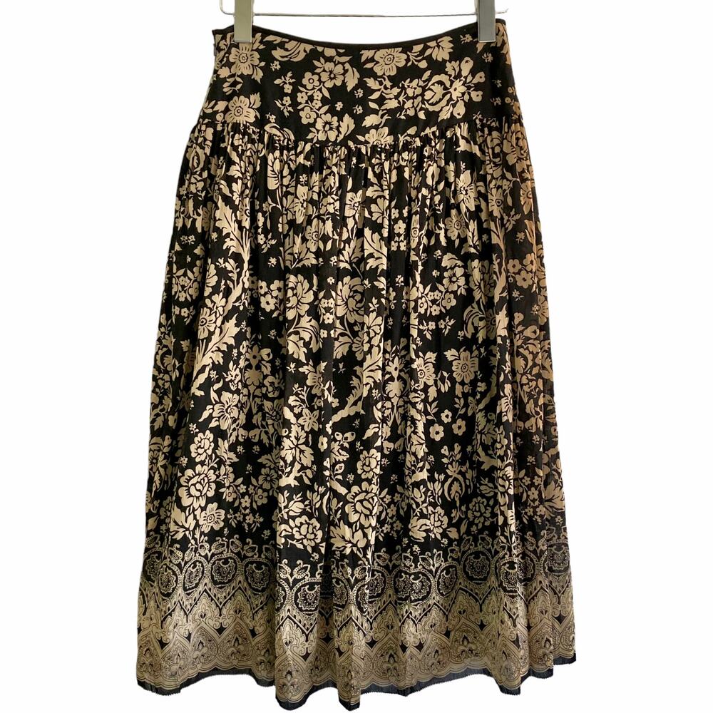 Jones New York Dark Floral A-line Skirt SM Whimsygoth Dark‎ Cottage Dark Fairy